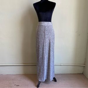 LOFT heathered spacedye long skirt / black white gray knit